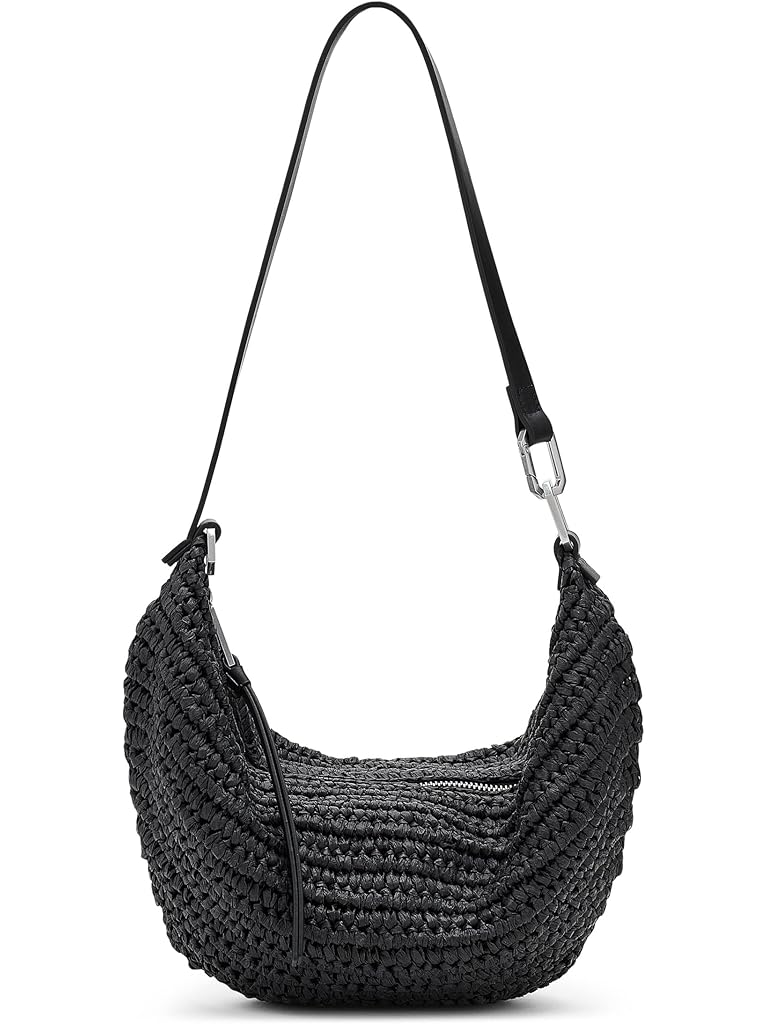 Black AllSaints Luna Micro Paper Bag