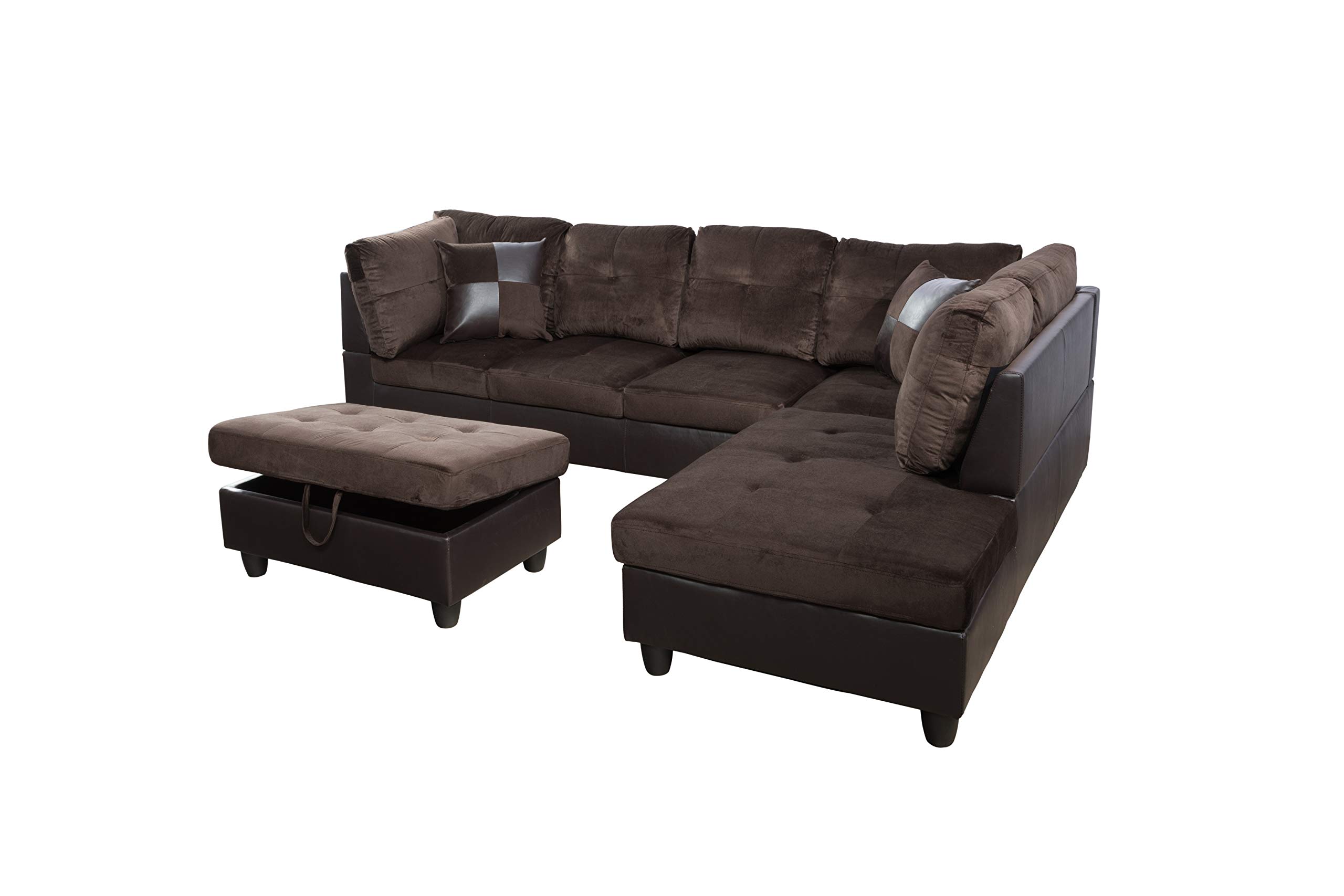 Timc Inc. INC-SST 05 ブラウン L Amazon.com: AYCP Golden Coast 3 PCS Sectional Sofa Set, L