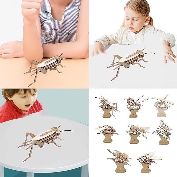 木製 3D パズル ノベルティ動物モデルキット 子供や動物愛好家向け 手作り組み立て玩具 家族向けゲーム クリエイティブ組み立てセット - 2