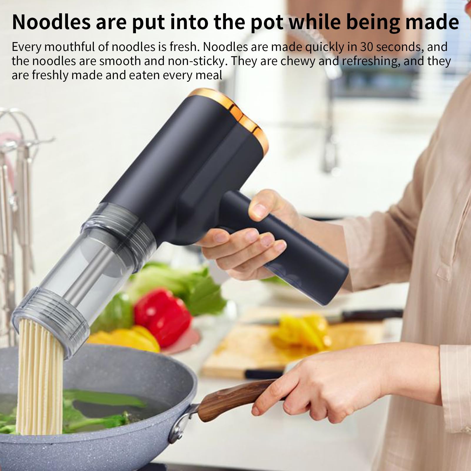 Elektrischer Nudelmacher | Pasta Maker Maschine | Mixer Handheld Tool mit 5 Arten Zubehör für die Herstellung von Pizza Essen Home Prep Küche Bäckerei