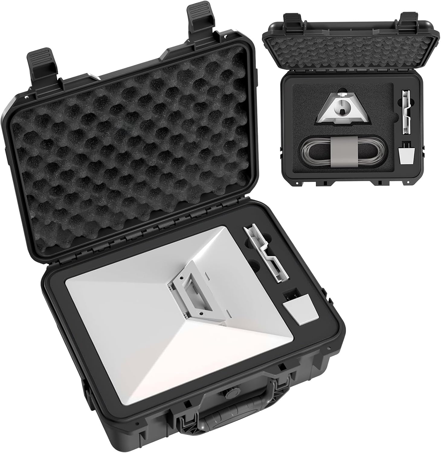 Starlink Mini Case - Custodia rigida protettiva portatile impermeabile da viaggio in PP con schiuma pretagliata per Starlink Mini Dishy (nero)
