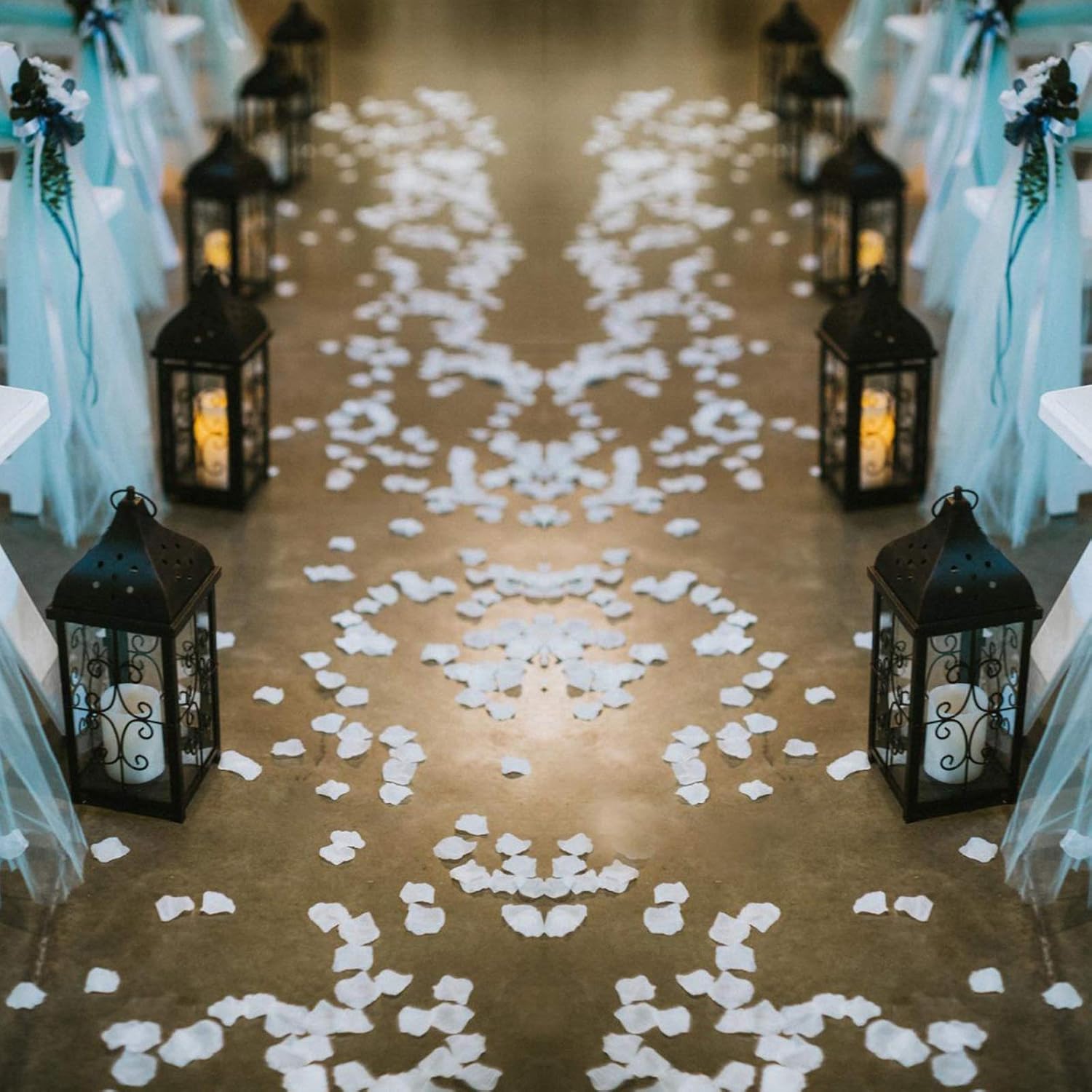 1000 Pcs Artificial Silk Rose Petals Decoration Wedding Party Color White