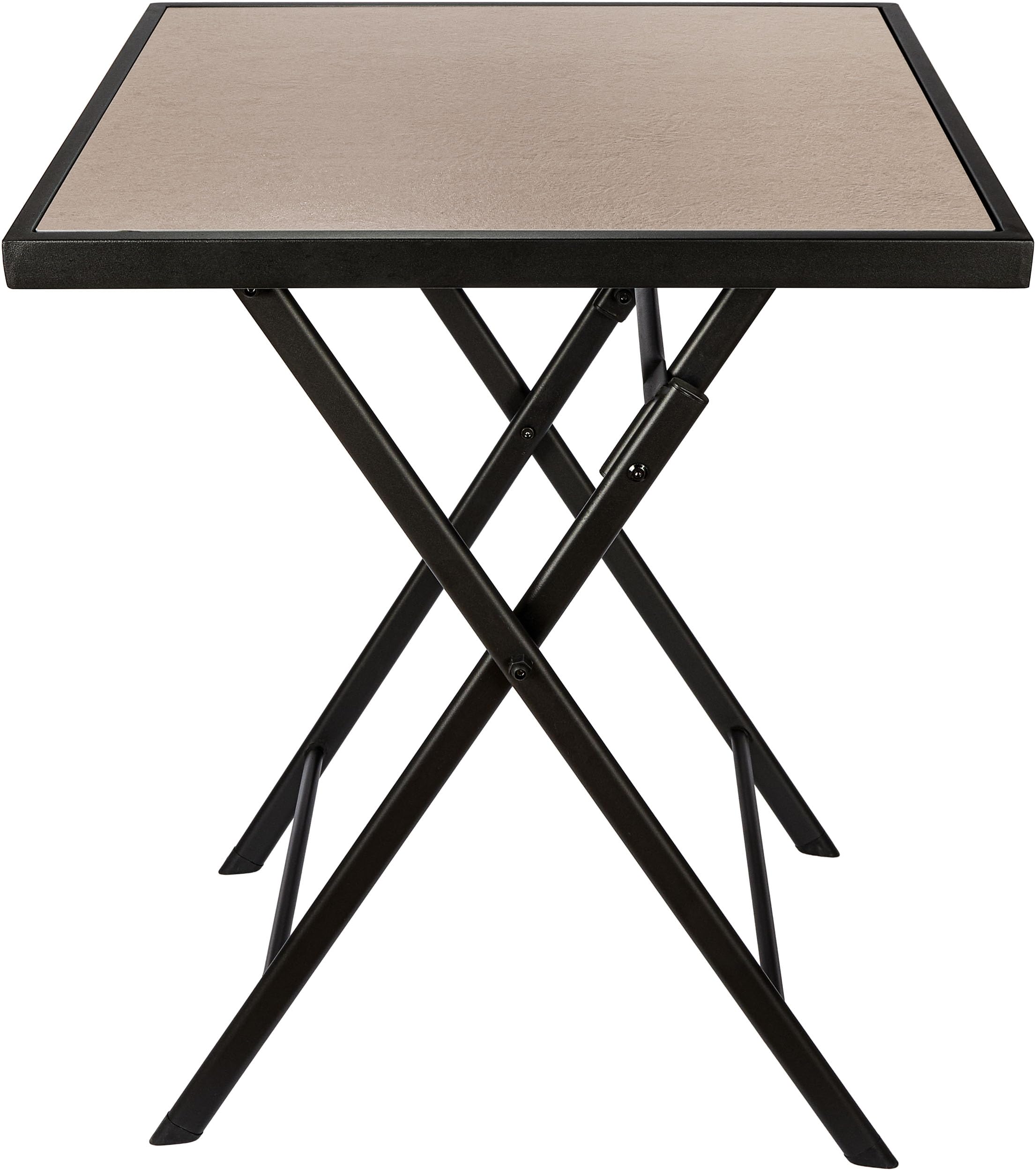 BRUBAKER Mesa de Jardín Bergamo - Tabla de Balcón 58 x 58 cm - Beige