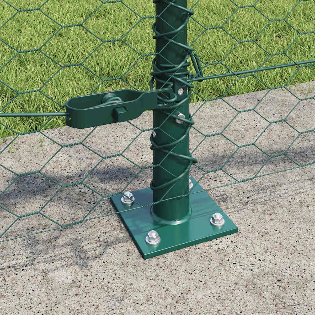 Genérico Poste de Valla Verde 25 x 0,6 m (Malla de 36 mm) Acero y PVC,Bricolaje,Vallas de jardín,Paneles de vallas-3353510