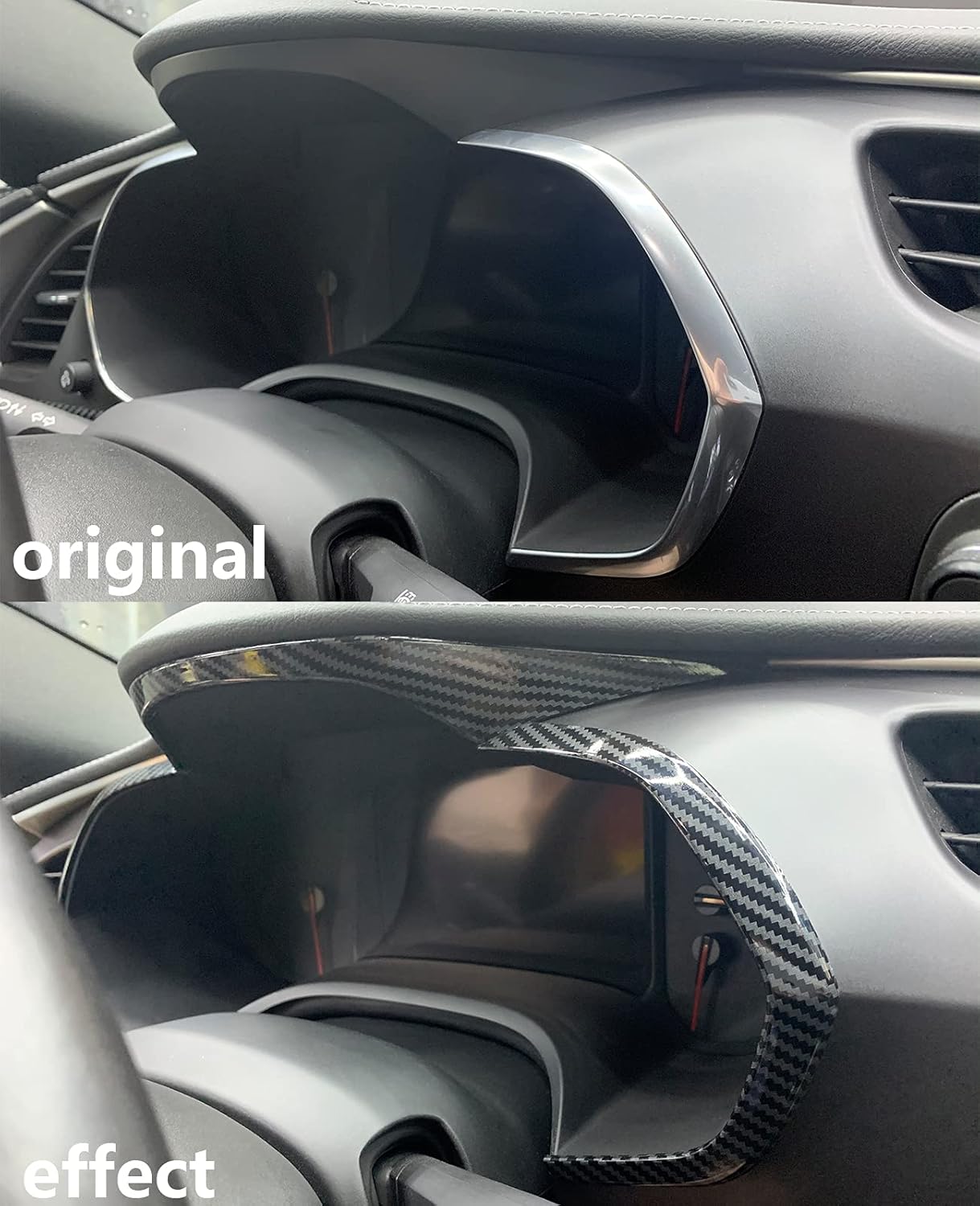 for C7 Corvette Carbon Fiber Dashboard Cover Trim Accessories for 2014-2019 Chevrolet Corvette C7
