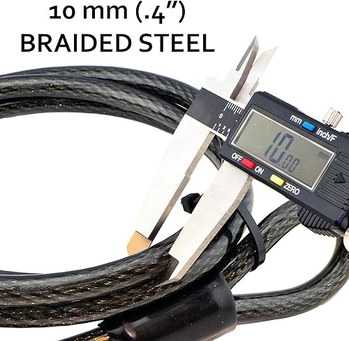 Miniatura 2 de Lumintrail Cable de seguridad resistente de 0.394 in, acero trenzado recubierto de vinilo con extremos sellados (4', 7', 10', 15' or 30') (10 pies)