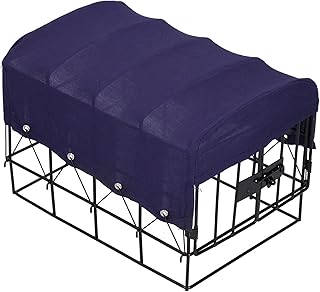 Rc Car Cage and Cover Iron Rear Metal Fence Frame for WPL D12 Model Car Truck Modification(Blue) Rc Car Model Accessory