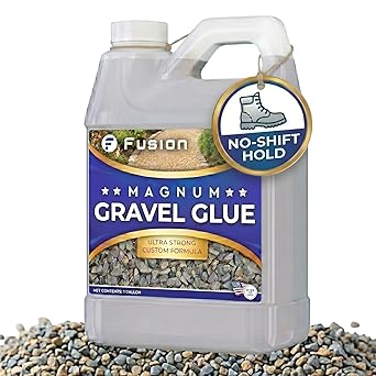 Magnum Gravel Glue for Landscaping - 128oz, Adhesive for Pea Gravel, Small Pebbles, Gravel, Gravel Binder, Glue for Landscape, Landscape Lock for Homeowners & DIY Enthusiasts