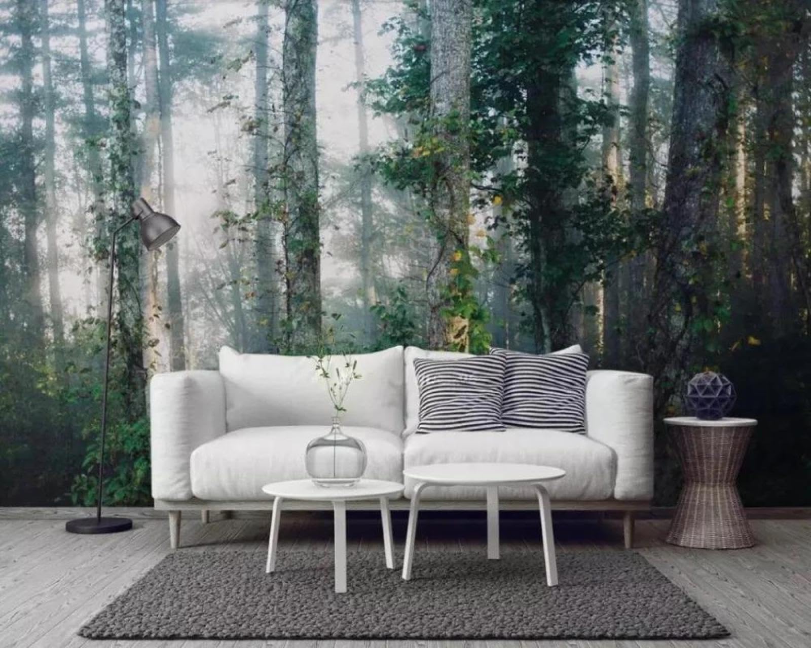 Papier peint 3d jungle en tissu non tissé pour mur de chambre