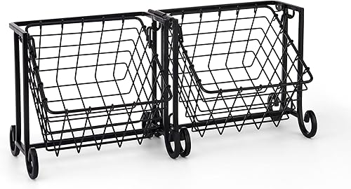 Miniatura 2 de Gourmet Basics by Mikasa Cesta de almacenamiento de frutas ajustable abatible, 2 niveles