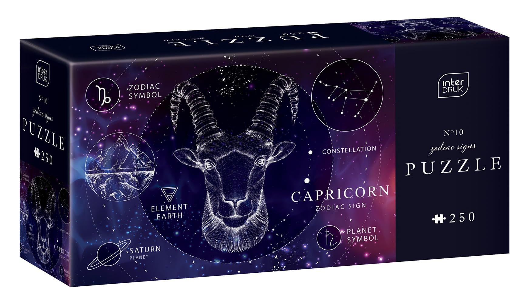 Interdruk - 250 Piece Jigsaw Puzzle for Adults - Zodiac Signs - Capricorn