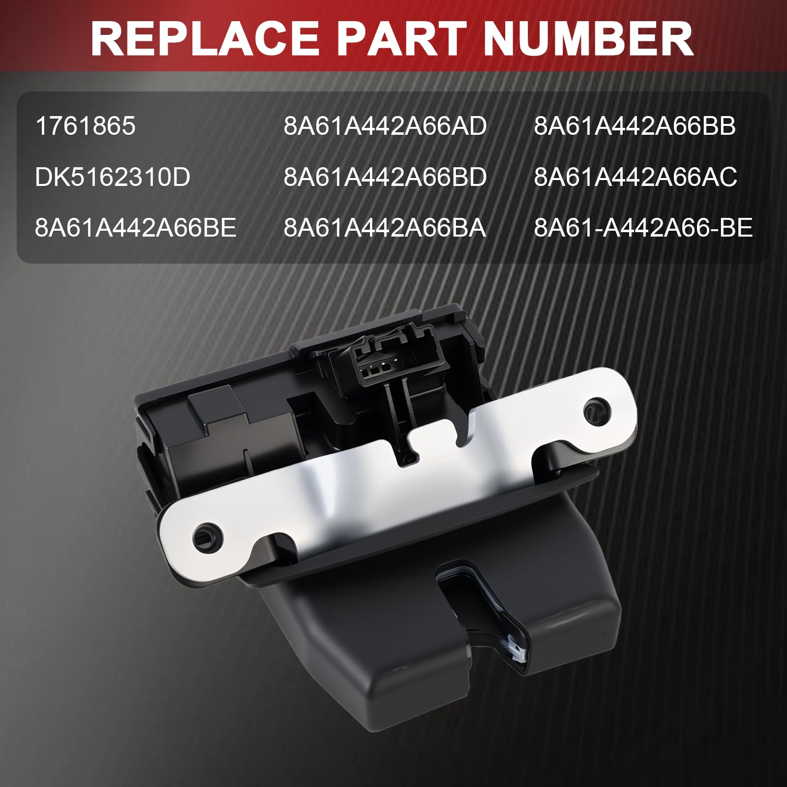 Heckklappenschloss Kofferraum Türschloss Passend für Fiesta MK6 MK7 B-Max 2012- Autozubehör Teil# 8A61A442A66BE 1761865 DK5162310D 8A61-A442A66-BE Heckklappenverriegelung