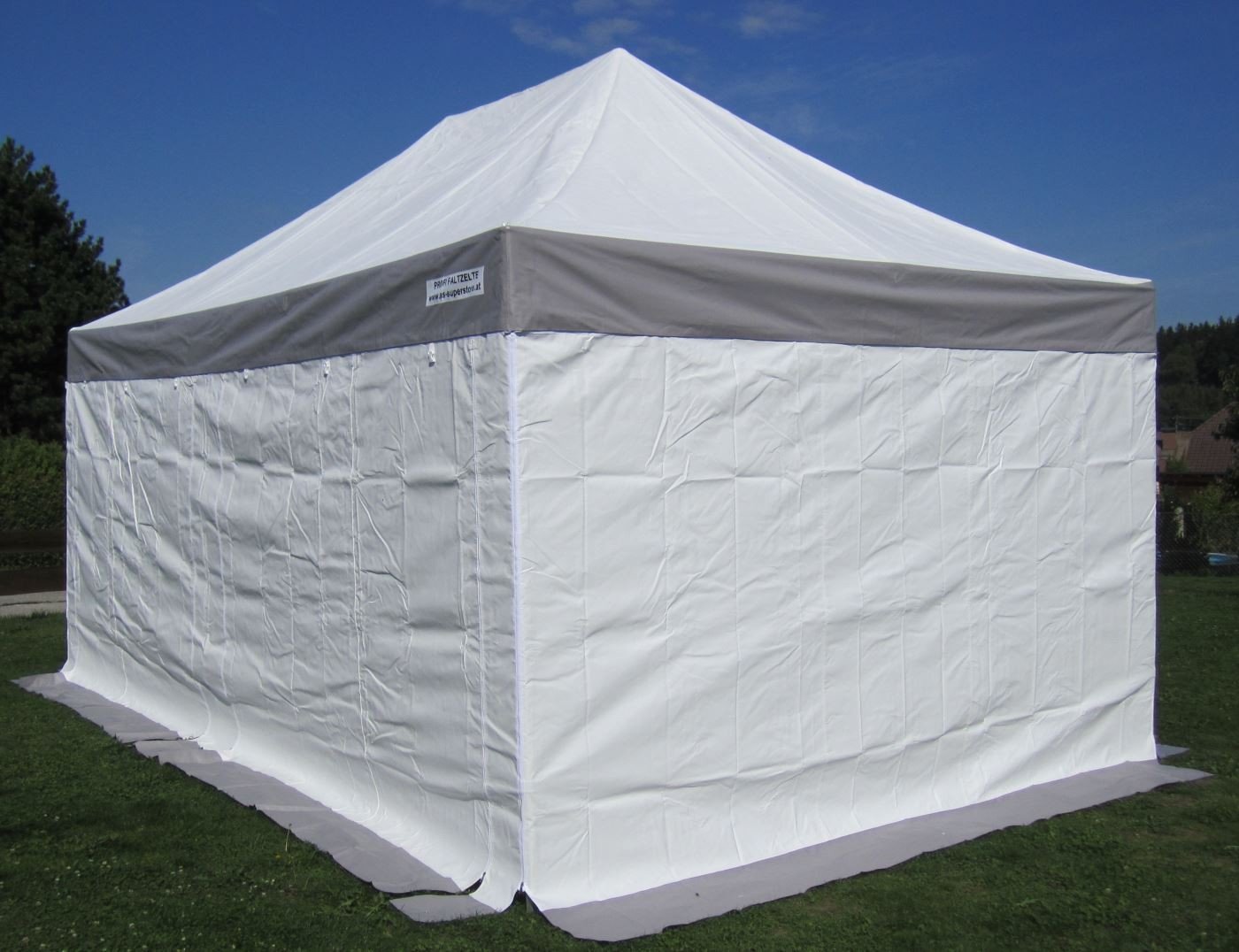 ALEOS. 8x4m ALU Profi Faltzelt Marktzelt Marktstand Tent 50mm Hex mit Metallgelenken und PVC PLANEN FEUERHEMMENDEN