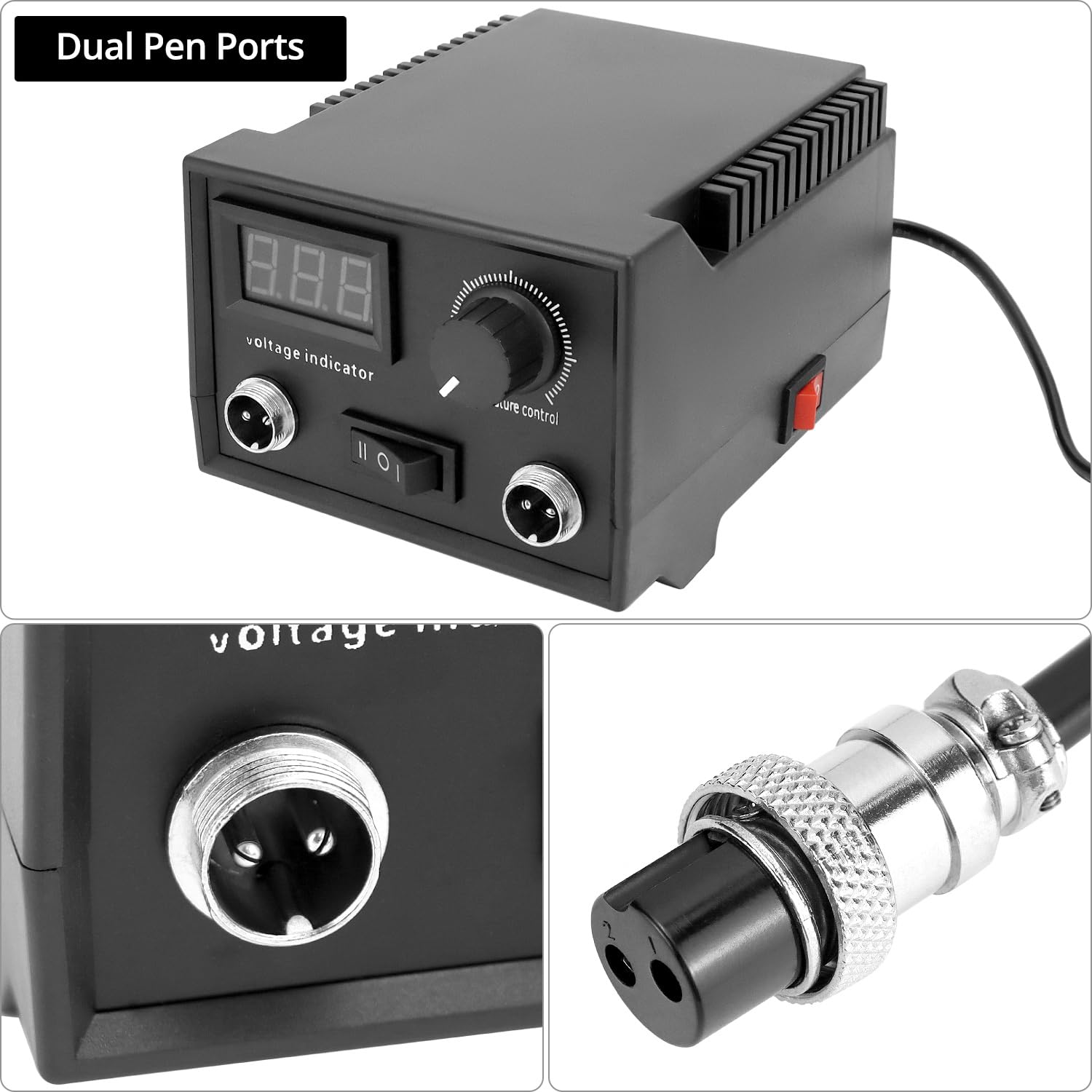Kit Pirografia Preciva 937D - 25W, Temperatura Regolabile 250-700&deg;C, Con 20 Teste