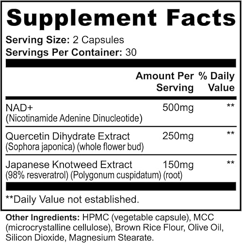 Miniatura 2 de Suplemento NAD - NAD liposomal con resveratrol - Suplemento NAD de alta pureza para antienvejecimiento, energía, concentración y bienestar general -
