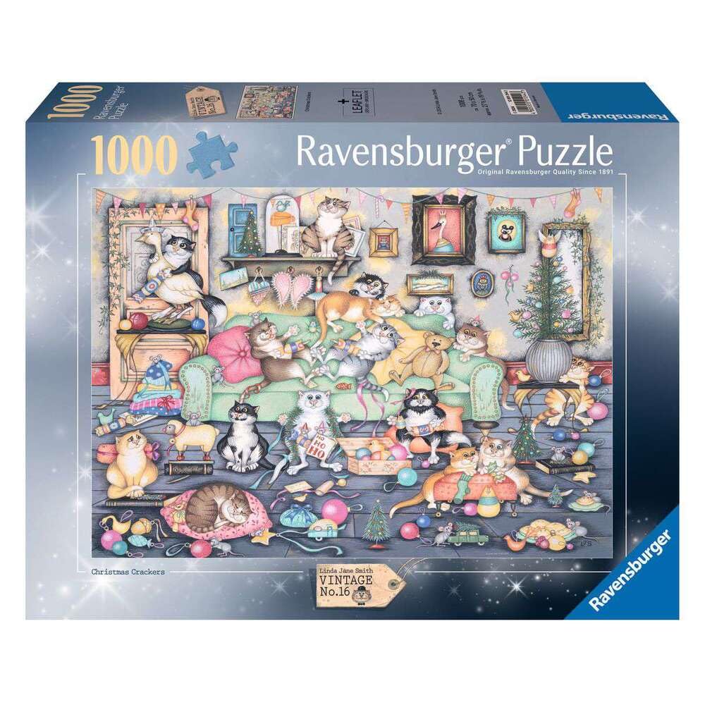RavensburgerCrazy Cats Vintage No. 16 Christmas Biscuits 1000 Piece Jigsaw Puzzles for Adults and Kids Aged 12 Years and Up
