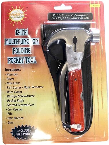 Miniatura 4 de Helios - Martillo de garra 12 en 1 multiherramienta con bolsa para cinturón - TP1084