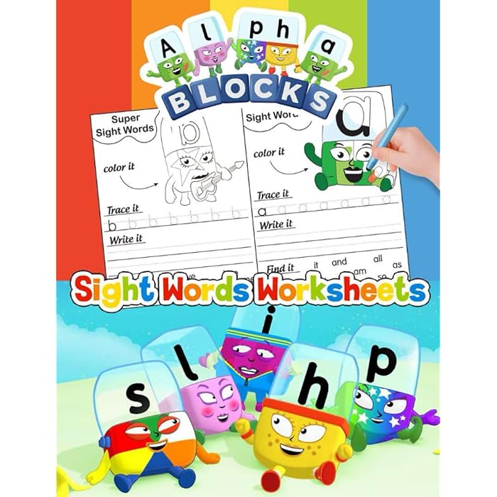 Buy Alphablocks Sight Words Worksheets Trace Letters Of The Alphabet