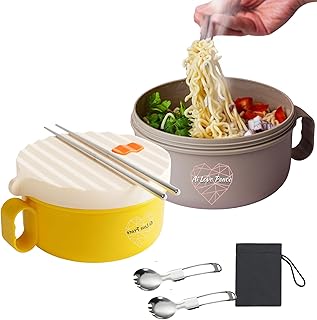 Sponsored Ad - AI LOVE PEACE Ramen Bowl, Ramen Cooker, Microwave Ramen Bowl, Large Noodle Bowl 40 oz,Microwave Bowl, Porta...