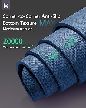KEEP Extra Wide & Long Yoga Mat for Men, 79x39x7mm Thick, Non-Slip TPE Exercise Mat, High-Density Anti-Tear Fitness & Pilates Mat for Tall Users