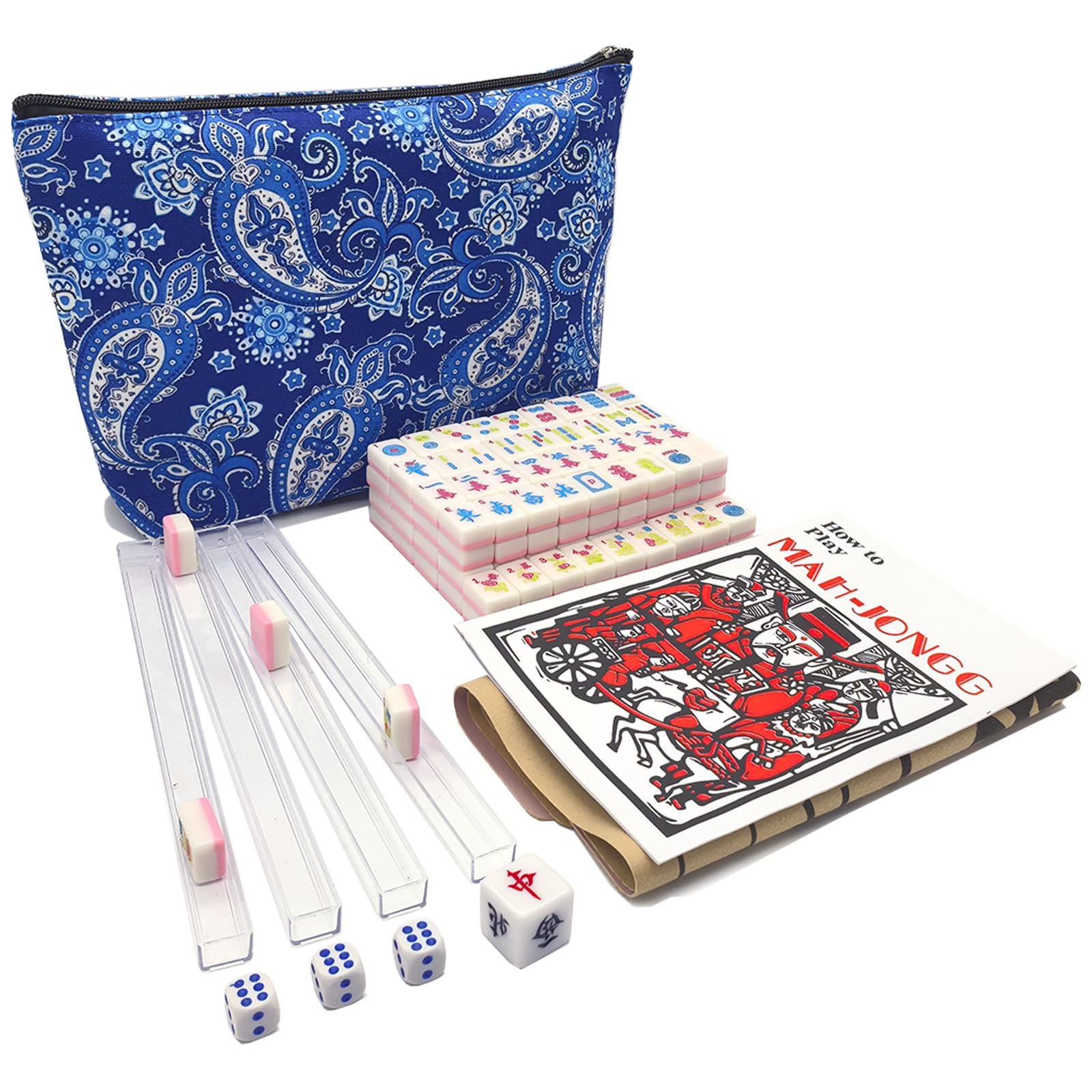 Amazon.com: XuMoZC American Mini Mahjong Set 166 Mahjong Tiles 0.9