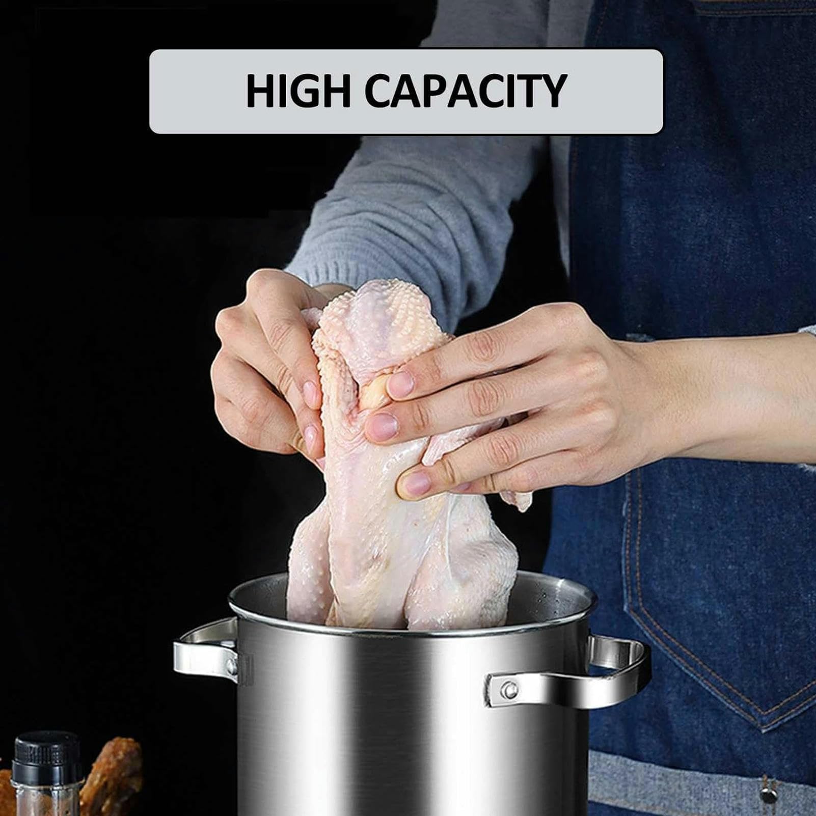 Marmite À Asperges 5 L, Cuiseur Vapeur pour Pâtes en Acier Inoxydable 304 avec Panier Amovible, Ustensile De Cuisine Professionnel pour La Maison