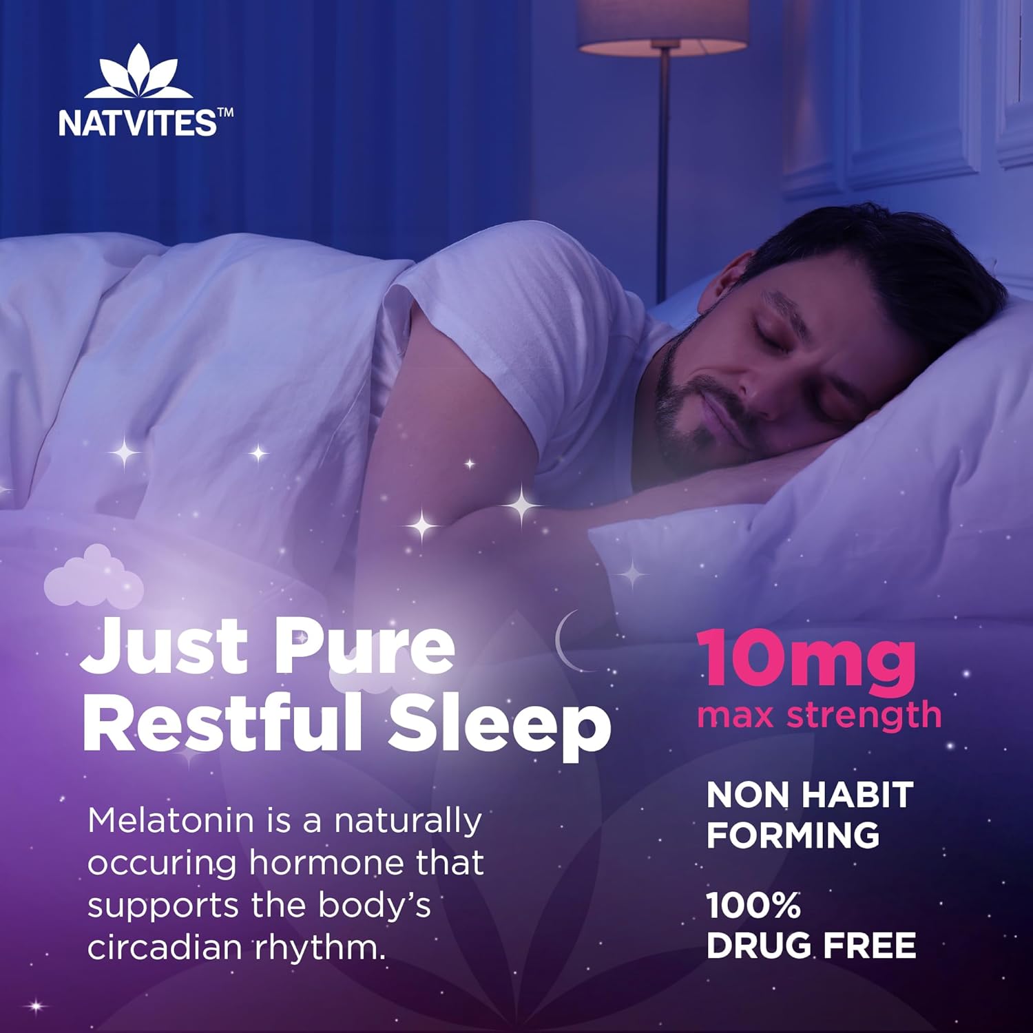 Melatonin Gummies Max Strength 10mg Pectin Gummies, Helps with Sleep Support, Berry Flavor Gummy, 100% Drug Free, 180 Count (Pack of 1) - Image 6