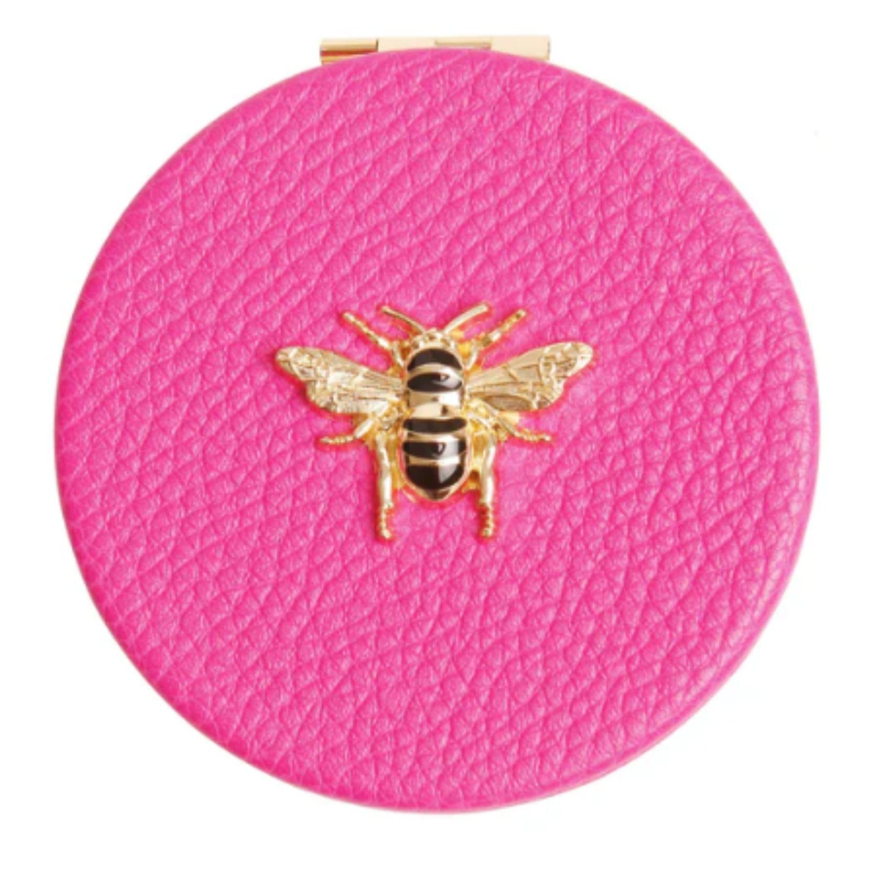 Alice Wheeler Pink London Bee Compact Mirror - Hot