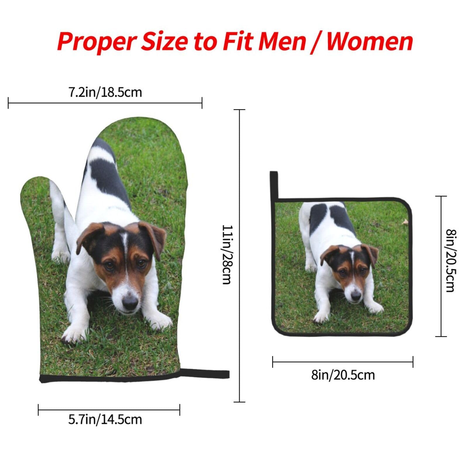 Gants De Cuisine Jack Russell Dog Love On Valentine's Pour La