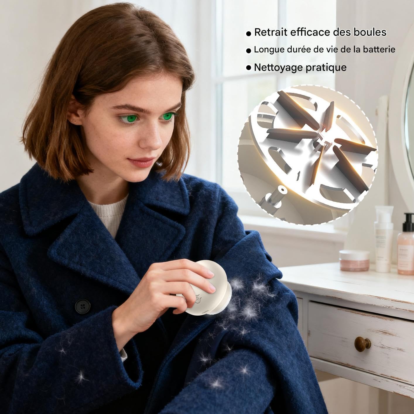 Rasatore Di Elettrico Levapelucchi Ricaricabile Portatile Manico Ergonomico | Rimozione Lanugine Elettrica Rimozione Pelucchi Con Ricarica Type-C Per Divani, Coperte, Vestiti, Mobili
