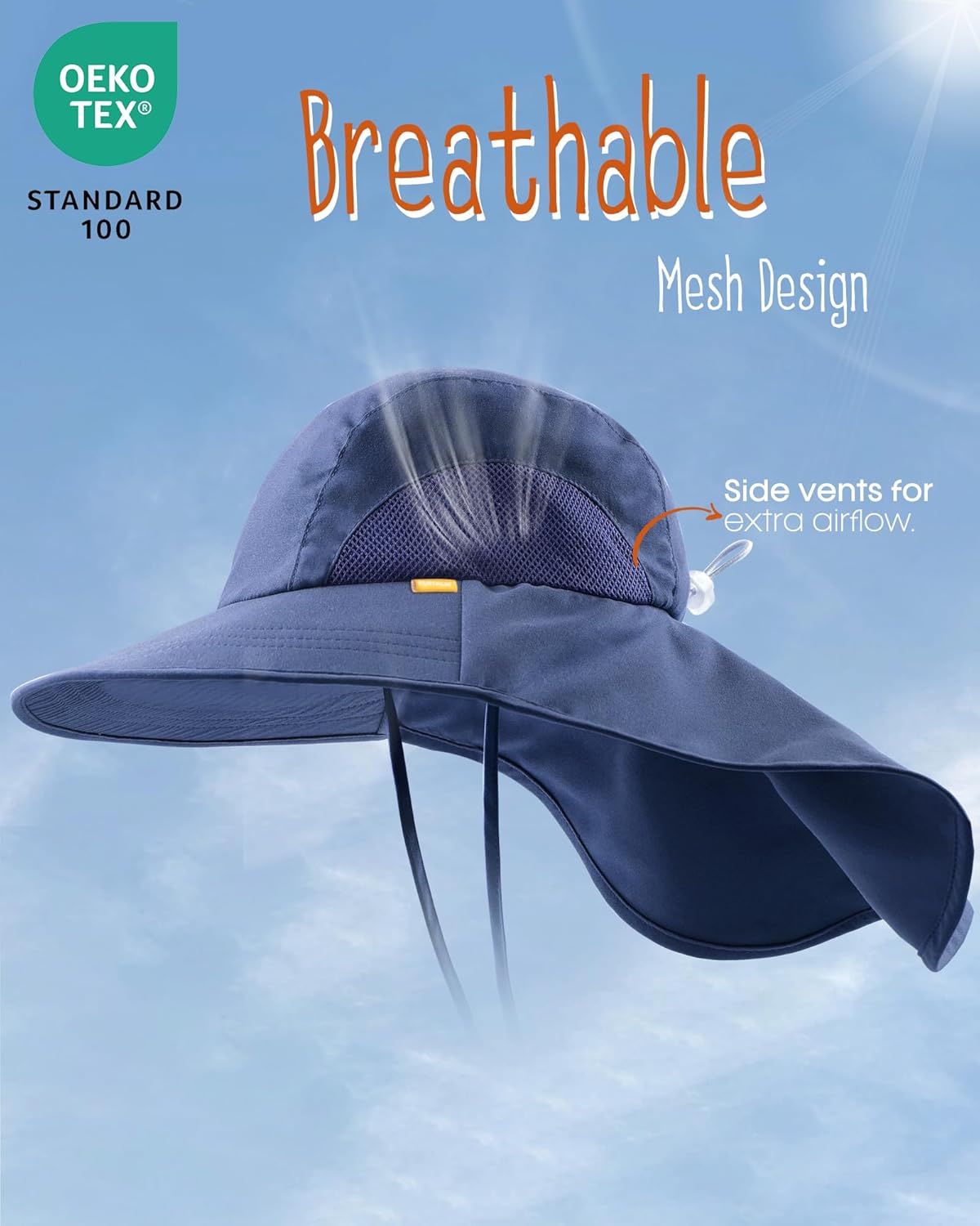 FURTALK Toddler Kids Sun Hat UPF 50+ Sun Protective Bucket Hat for Baby Summer Beach Hats - Image 3