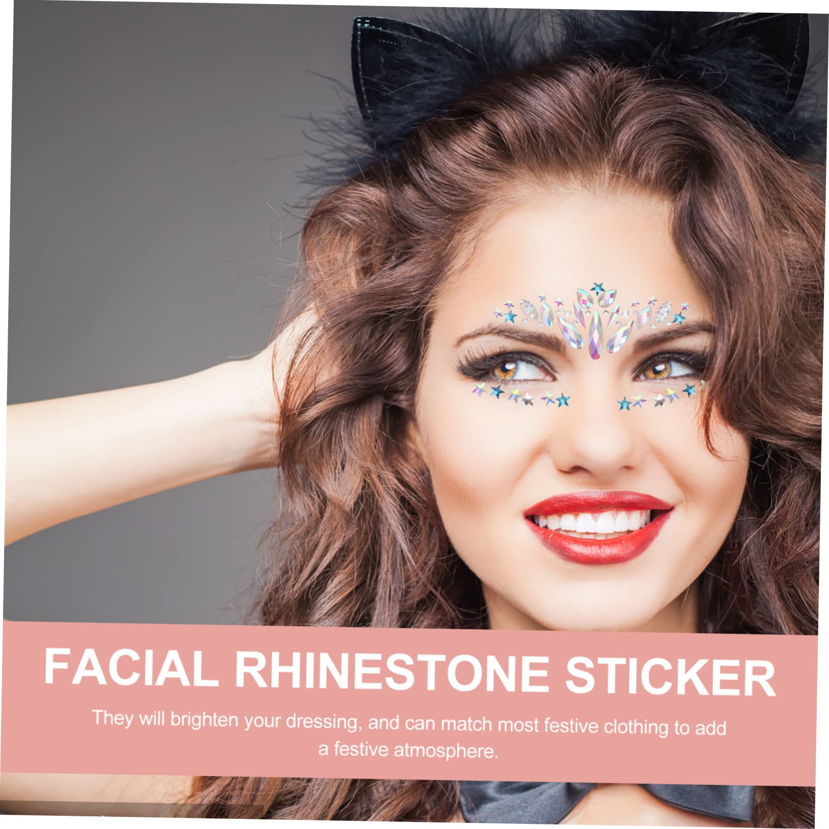 DOITOOL 20fogli Gemme Adesive Per Viso e Sopracciglia Stickers Di Strass Per Trucco Decorazioni Facciali Per Feste e Festival Facile Da Applicare Stili Vari Per Ogni Occasione