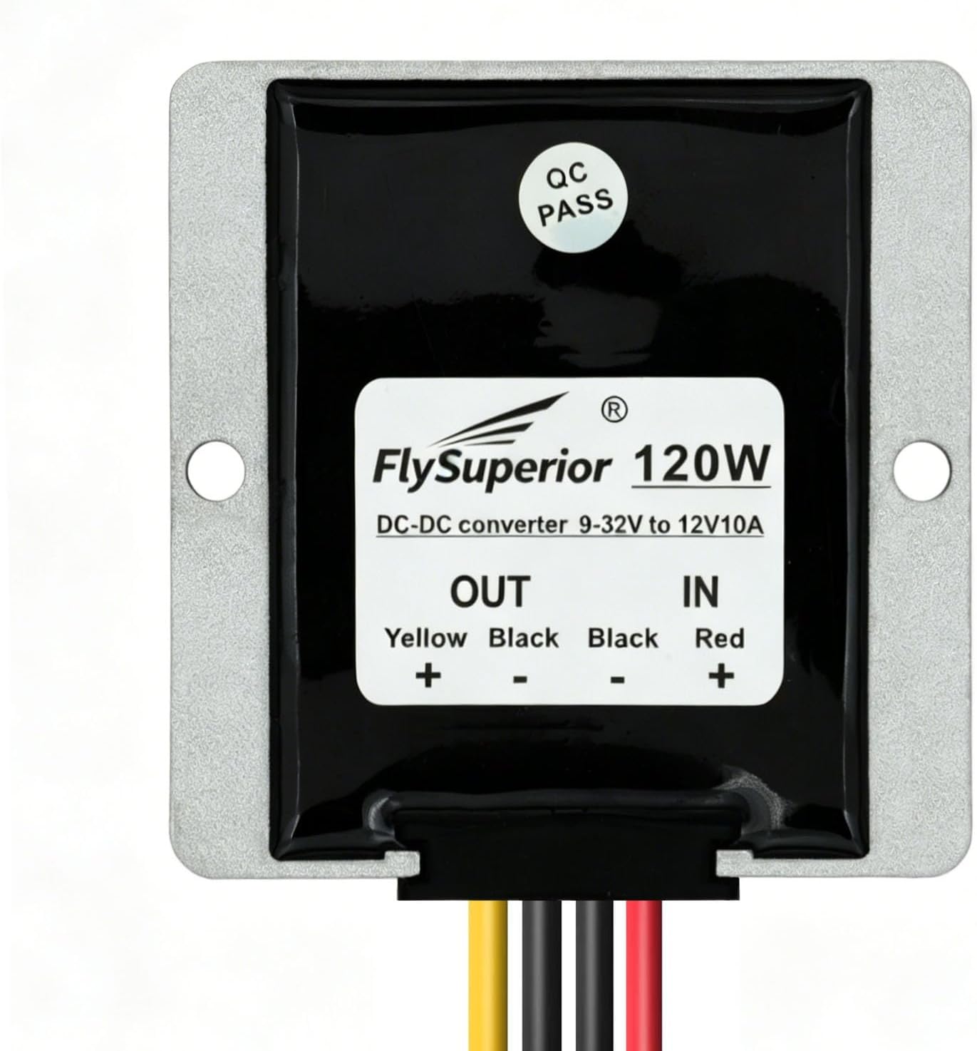 Boost Buck Converter 9-32V to 12V 10A 120W IP67 Waterproof Car Voltage Regulator, Waterproof Housing, Suitable for Cars, RVs, Golf Carts, Motorcycles, Solar, LED Lights, Dash Cameras