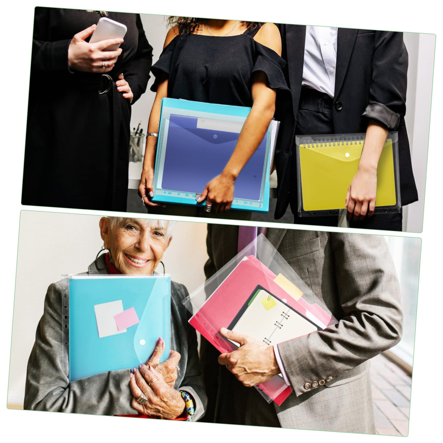 Chemises à Pochettes Trous A4 20 Pièces Pp Plastique Transparent