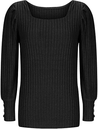 Womens Long Sleeve Tops 2025 Fall Dressy Casual Blouses Travel Business Knitted Work Shirts Fashion Outfits Clothes