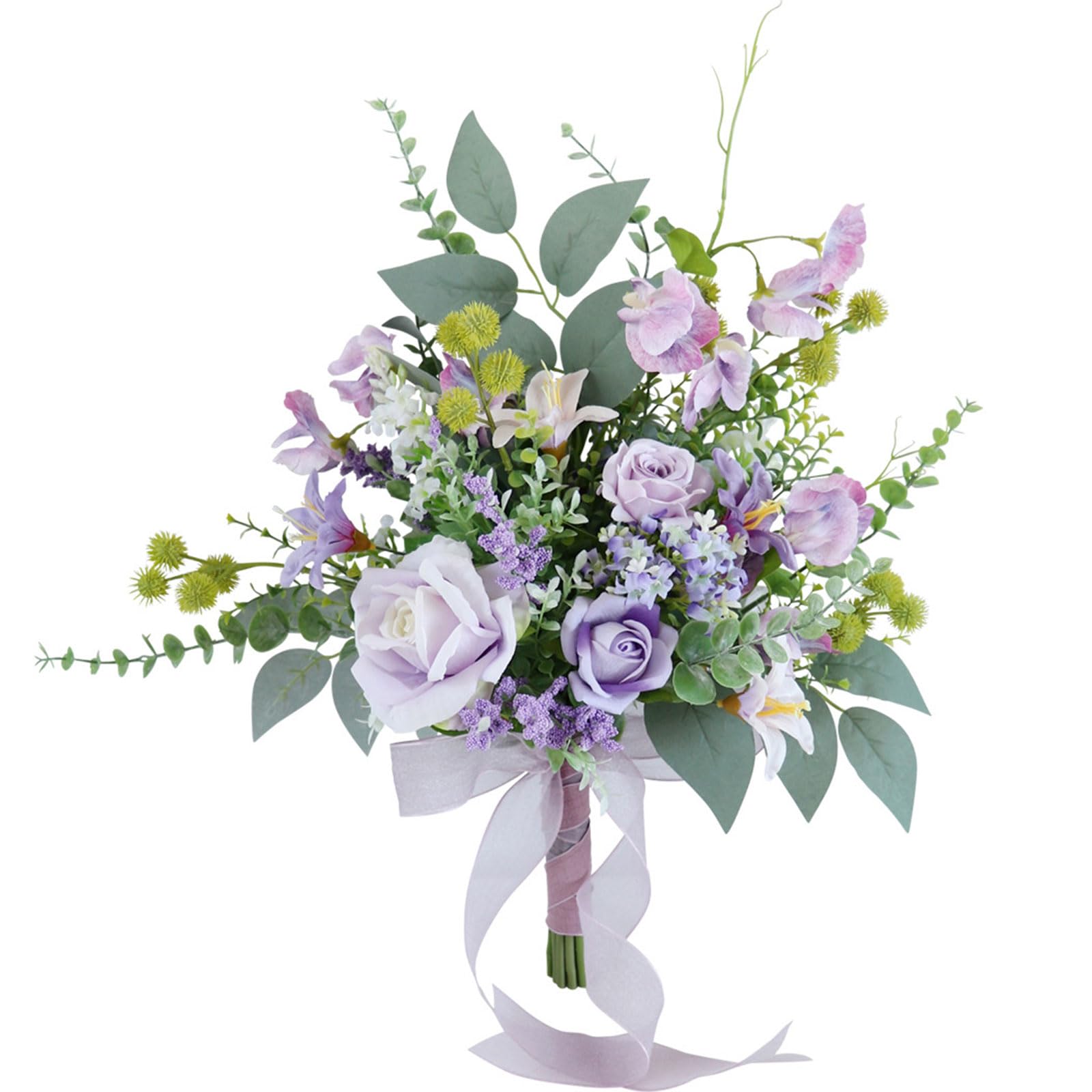 Elnwnnkc Hand Tied Blooms Stylish Artificial Flower Bridal Bouquets Flowers Simulated Floral Wedding Arrangement Decorations Versatile Decoration