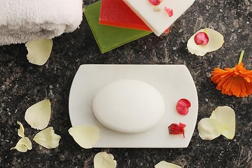 Miniatura 9 de Jabonera de mármol natural, soporte para jabón de caballo, soporte de esponja de jabón de piedra para fregadero de cocina, baño, bañera, ducha,