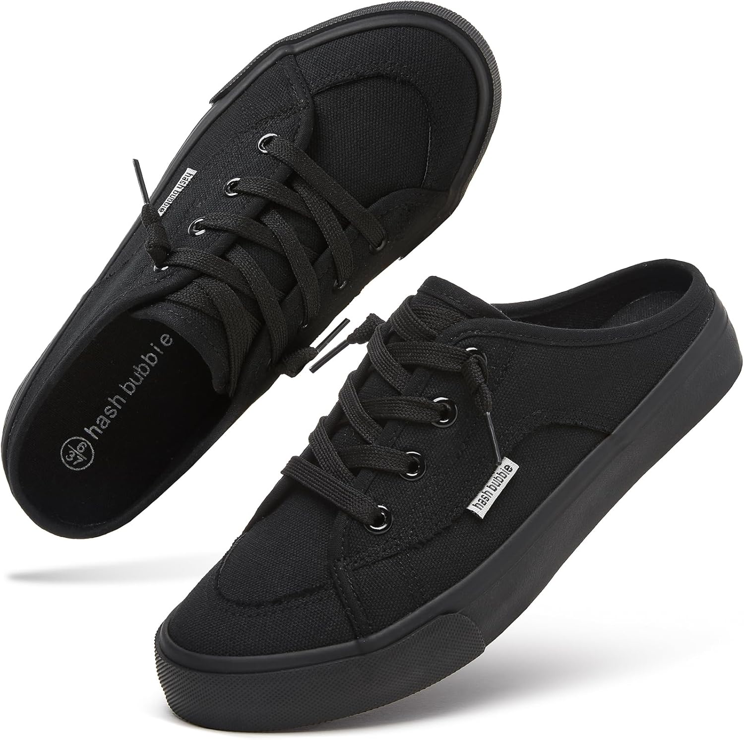 hash bubbie Women's Mules Comfortable Slip on Sneakers Tennis Shoes Summer Backless Canvas Shoes Close Toed Sandals