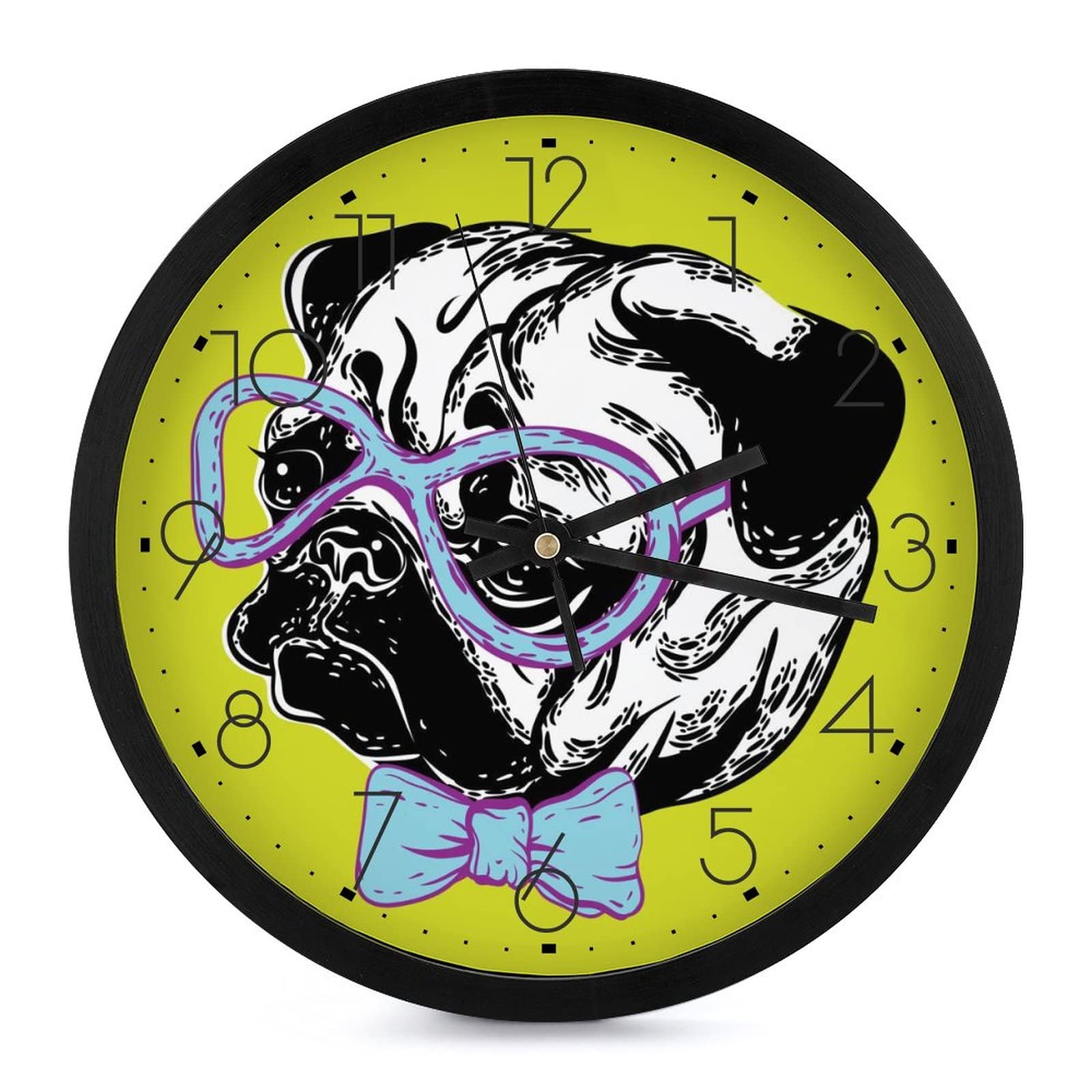 Horloge murale chien lisible : grands chiffres pour cuisine et salon