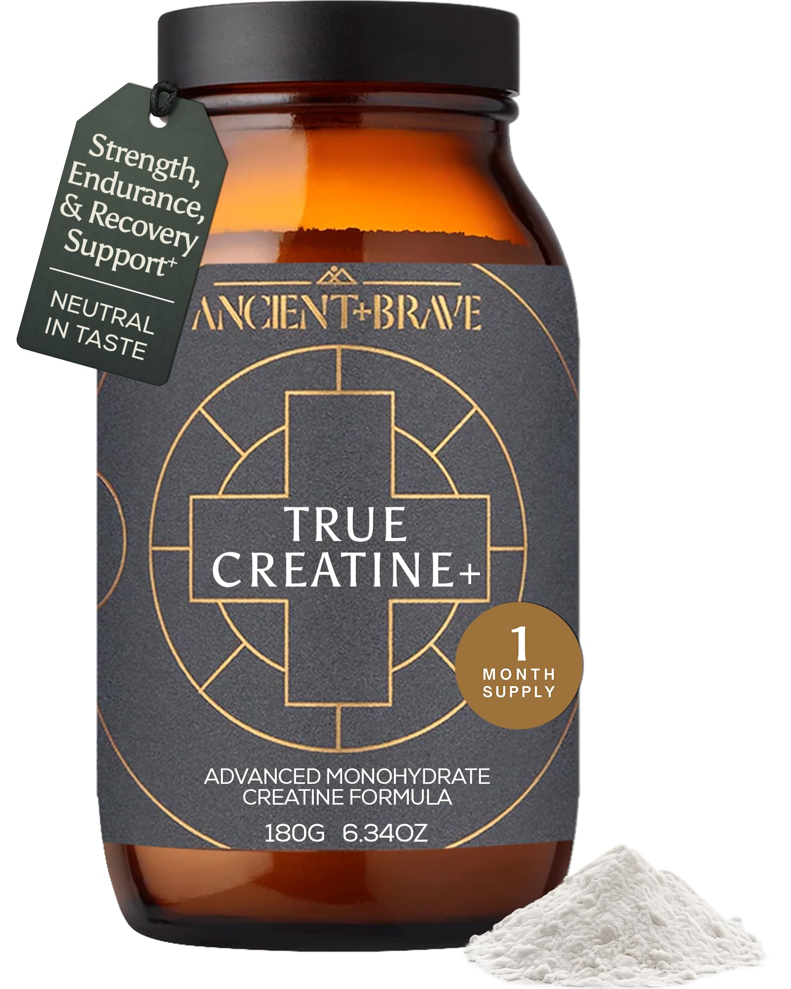 Ancient + Brave True Creatine+ Powder 6.34oz, 30 Servings