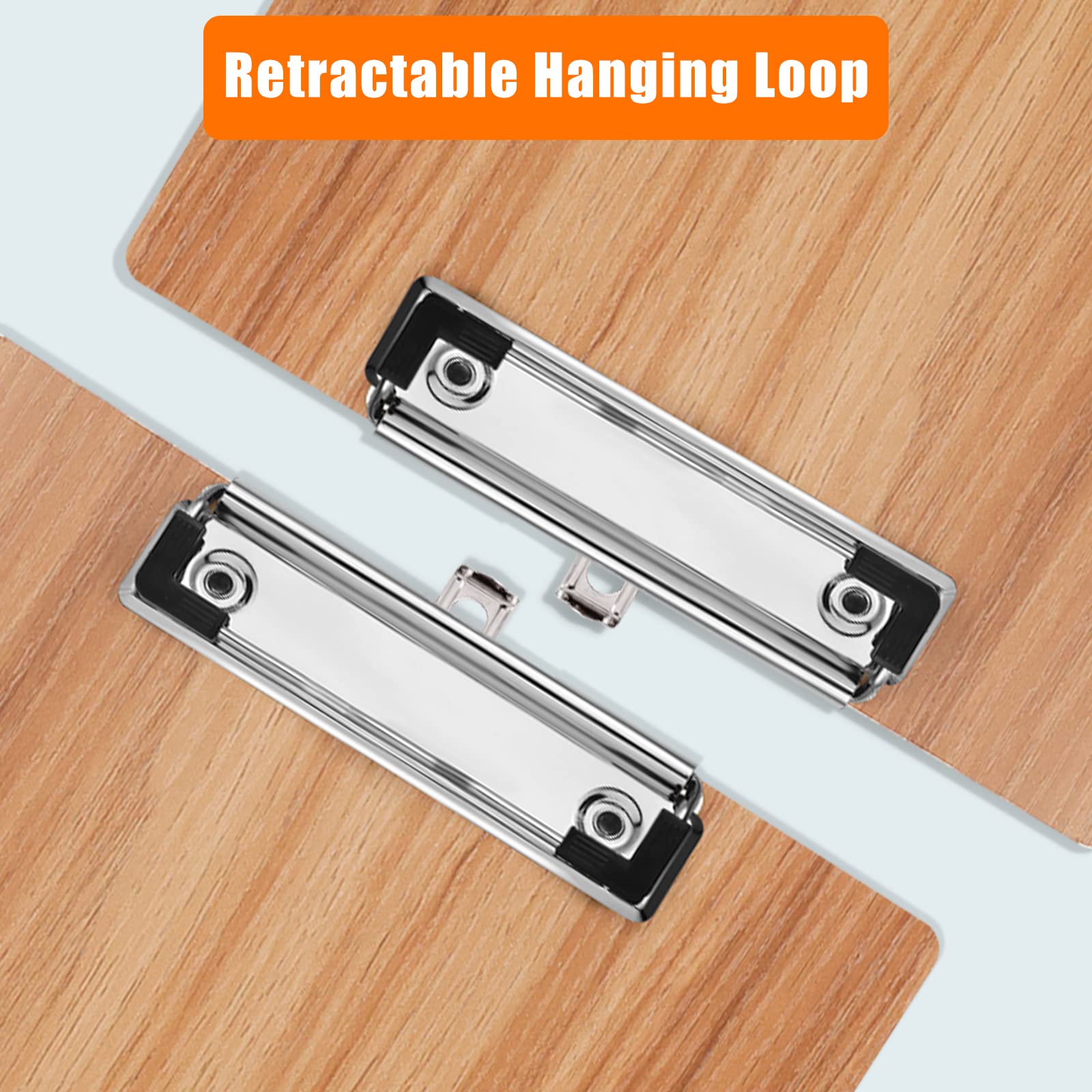 A4 Portablocco di Legno,5 Pezzi Clipboard Portablocchi Lavagna da Scrittura con Clip