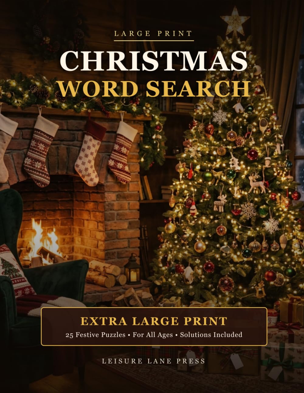 Large Print Christmas Word Search: 25 Festive Themed Puzzles for Seniors & the Whole Family - Extra Large Print