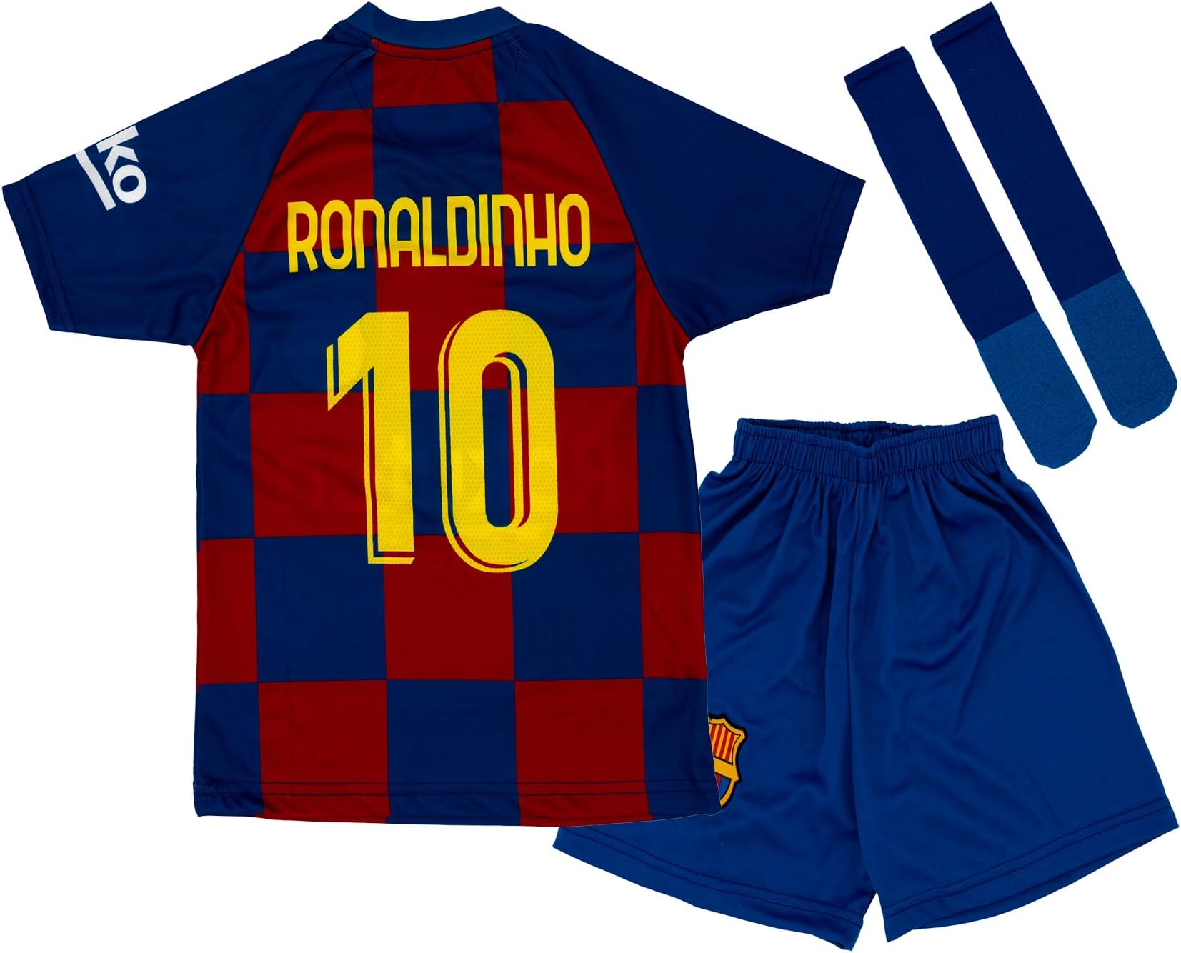 iseemateCustom Edition Kids Soccer Jersey #10 Legend Special Shirts Football Futbol Socks Set Youth Sizes