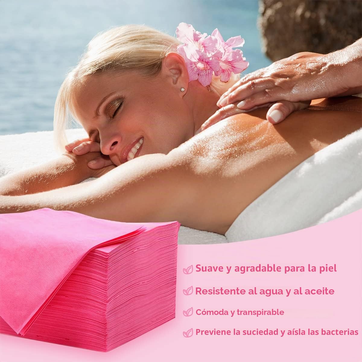 100 PCS Sábanas Desechable, Tvvcalk Sabanas Masaje Desechables Para Camilla de Masaje, Belleza, Tatuaje, SPA, 80 * 180cm