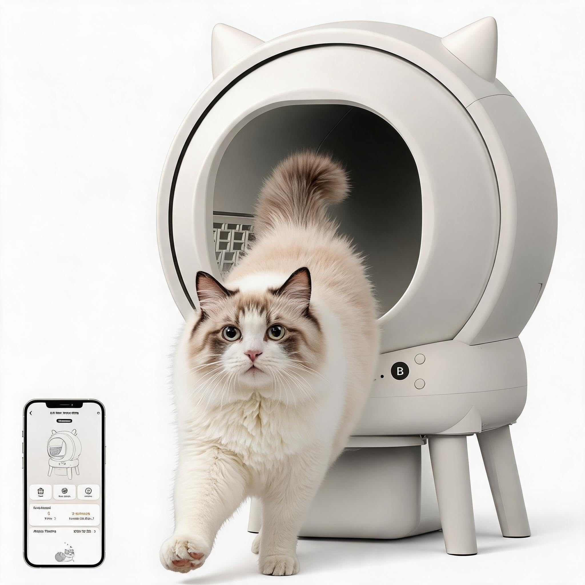SEERFashion Lettiera Gatto Autopulente Con APP · Lettiera Automatica Per Gatti — immagine 2 di 16