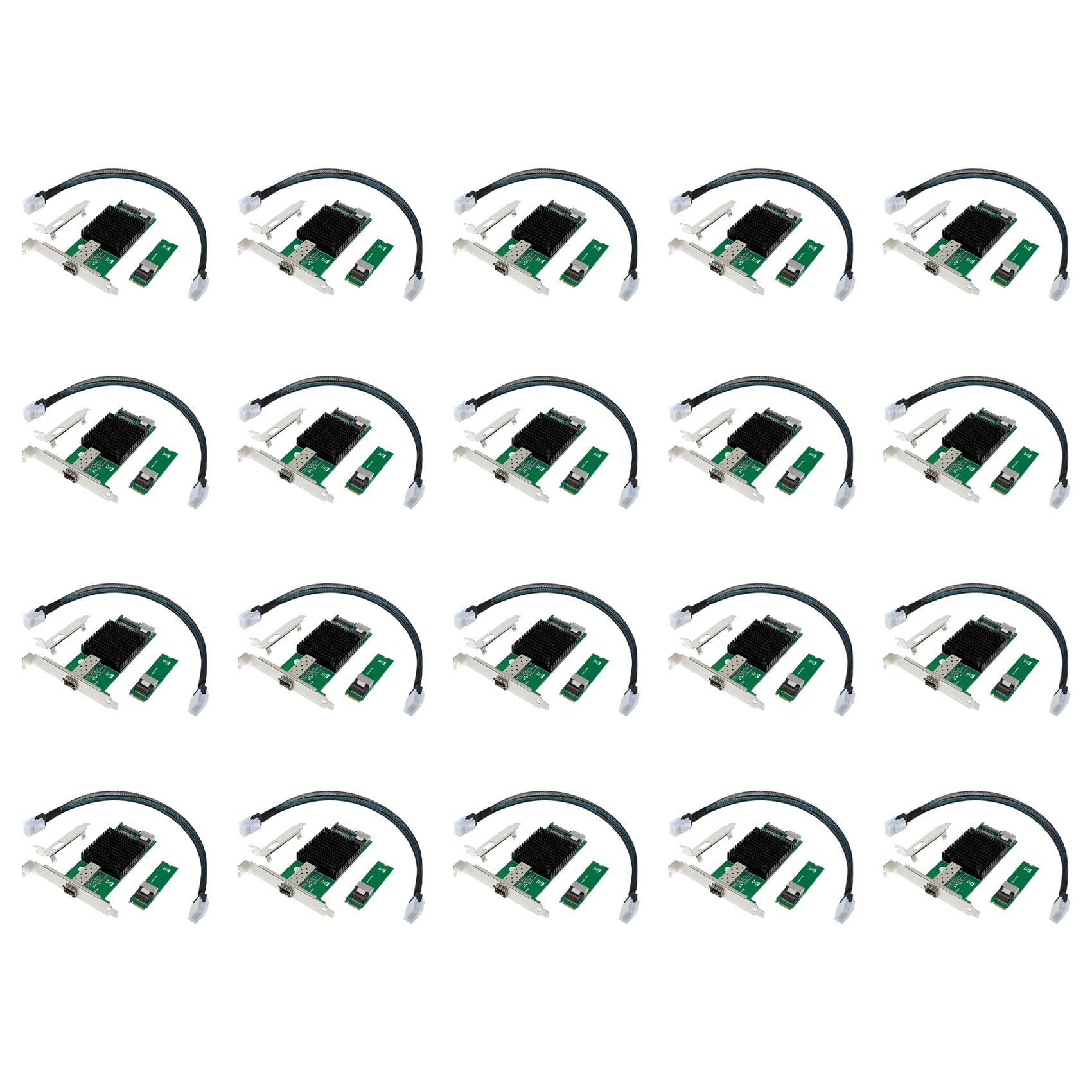 20X Carte Réseau Serveur M.2 10G M.2 M X520-DA1 10G + Fibre Optique Carte Réseau Serveur Informatique Industriel Puce JL82599EN