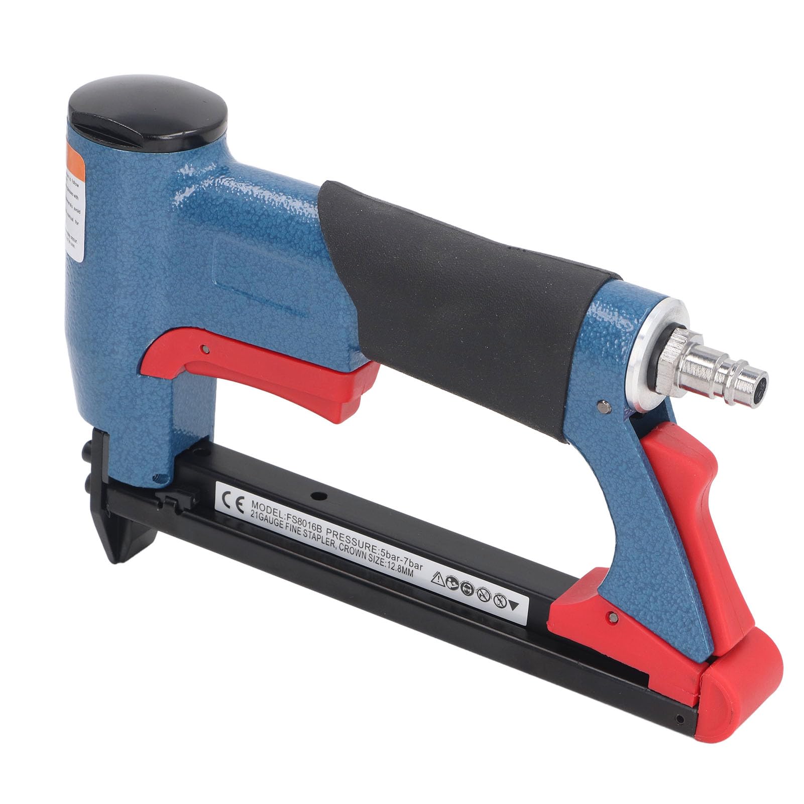 Semme Graffettatrice Pneumatica Calibro 21, capacità 140 Chiodi, per Costruzioni di Lavorazione del Legno, da 4 a 5/8 Pollici, Impugnatura Ergonomica Antiscivolo, Cappello a Cilindro in Acciaio