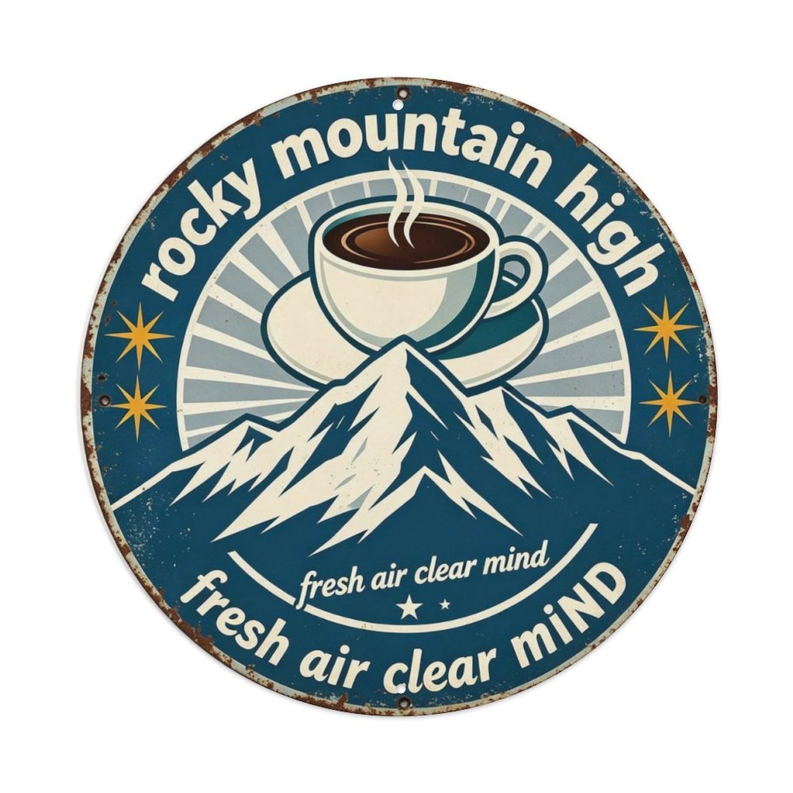 Rocky Mountain High Metal Tin Sign Plaque