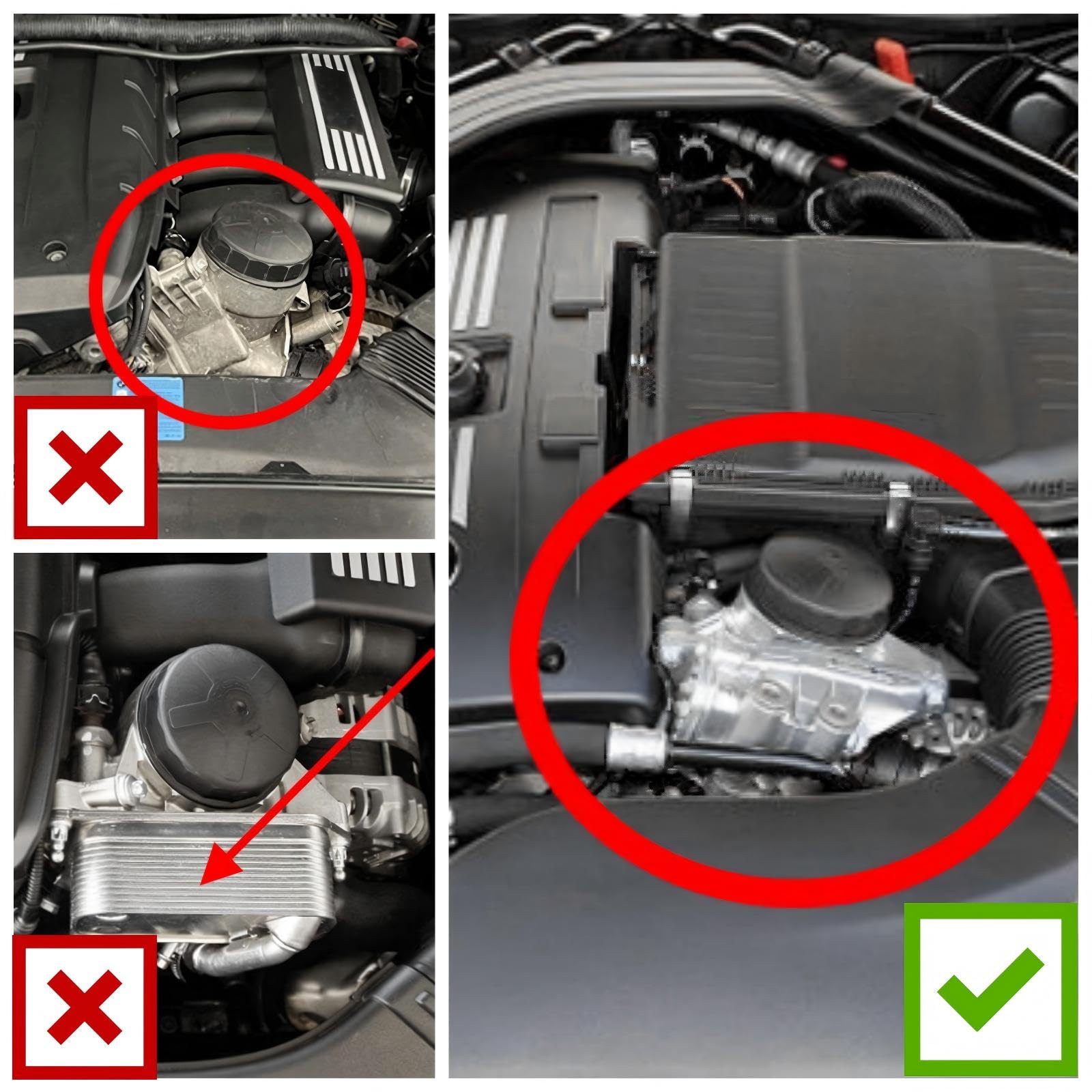 refrigerante Adaptador mejorado para la carcasa del termostato del enfriador de aceite compatible con BMW N54 N55 E90 E92 E93 E91 335i E82 E88 135i 1M X1 E84 35i