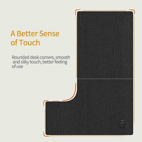 Miniatura 5 de BANTI Escritorio esquinero para computadora de 43 pulgadas con estantes de almacenamiento adecuados, escritorio de oficina pequeño en forma de L con